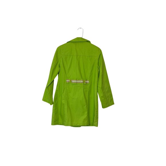 Talbots Kids Vintage Lime Green Double-Breasted Trench Coat Stand Out Outfit 14 - Picture 2 of 7